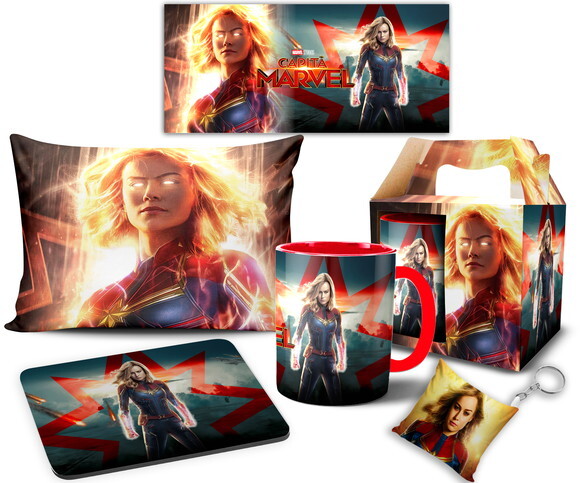 Caneca + Kit Personalizado Vingadores Capitã Marvel