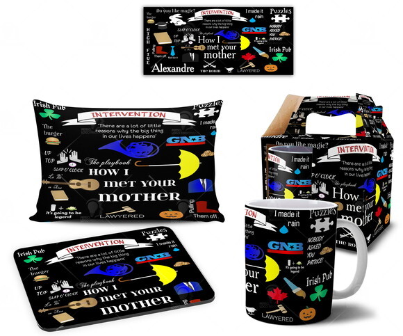 Caneca + Kit Série How I Met Your Mother com Nome - Mod 002