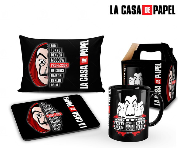 Caneca + Kit Série La Casa de Papel - Mod 002