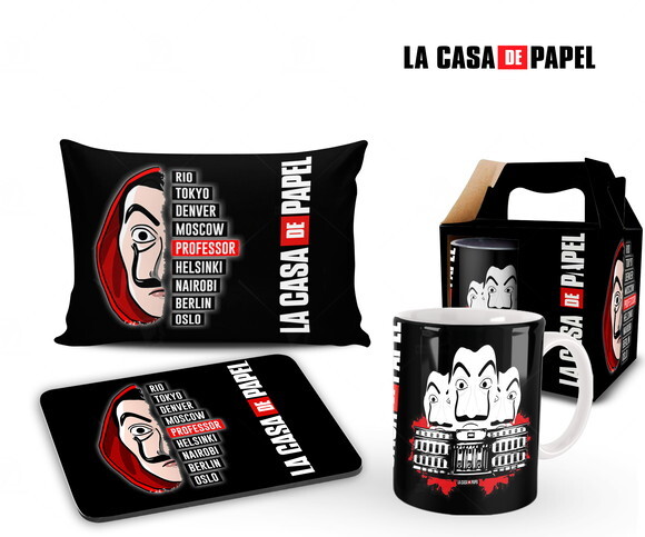 Caneca + Kit Série La Casa de Papel - Mod 004
