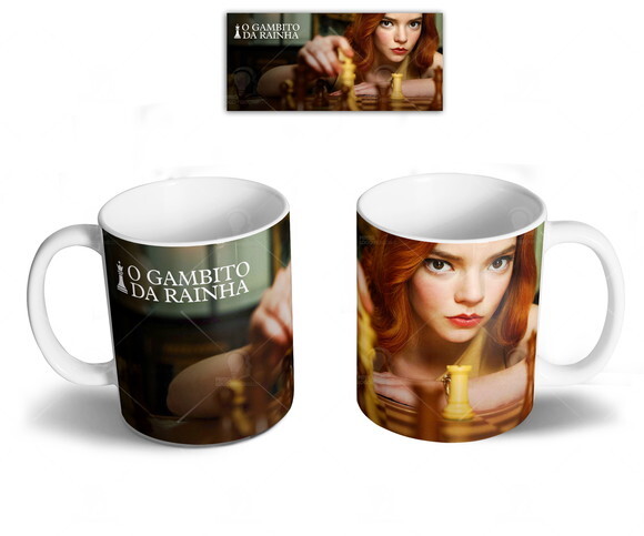 Caneca + Kit Série O Gambito da Rainha - Mod 002