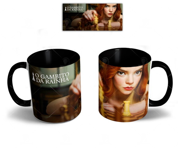 Caneca + Kit Série O Gambito da Rainha - Mod 006