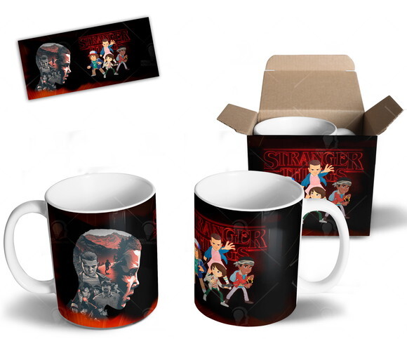 Caneca + Kit Série Stranger Things Netflix - Mod 003