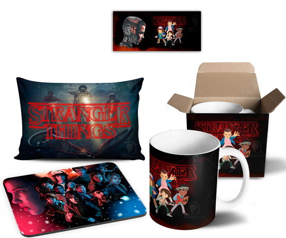 Caneca + Kit Série Stranger Things Netflix - Mod 002