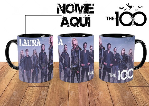 Caneca + Kit Série The 100 com Nome Personalizado - Mod001