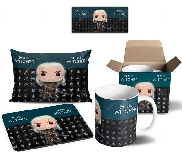 Caneca + Kit Série The Witcher Série Netflix - Mod 002