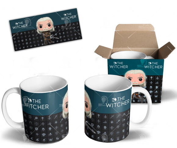 Caneca + Kit Série The Witcher Série Netflix - Mod 001