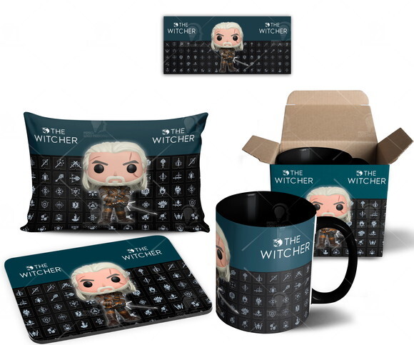 Caneca + Kit Série The Witcher Série Netflix - Mod 005