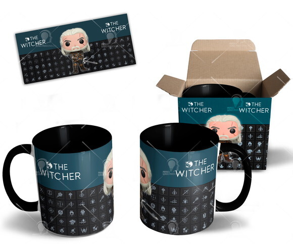Caneca + Kit Série The Witcher Série Netflix - Mod 006