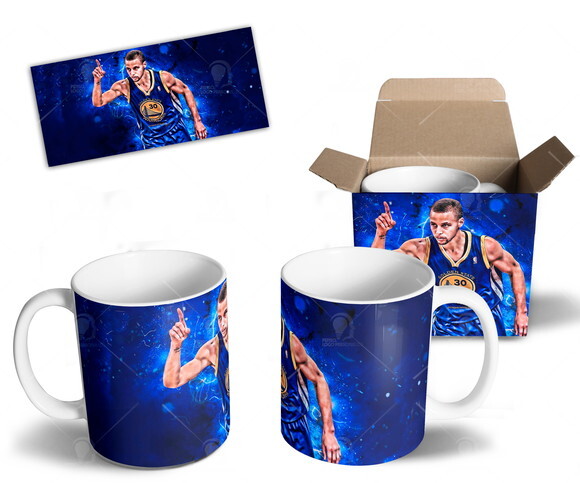 Caneca + Kit Steph Curry Golden State Warriors NBA - Md 003