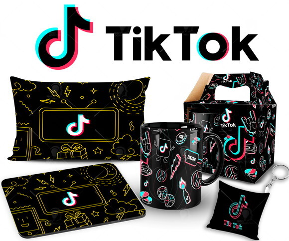 Caneca + Kit Tik Tok Personalizado - Mod002