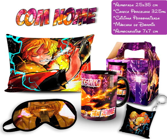 Caneca + Kit Zenitsu Demon slayer - Mod 003