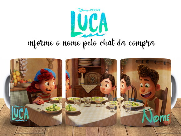 Caneca Animação Luca com Nome - Mod 002