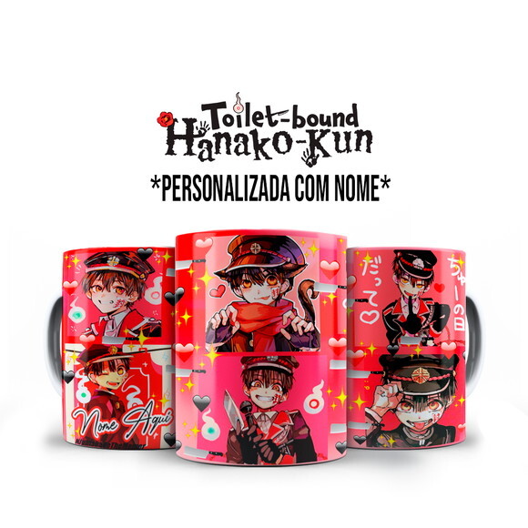 Caneca Anime Toilet-bound Hanako-kun com Nome Personalizado