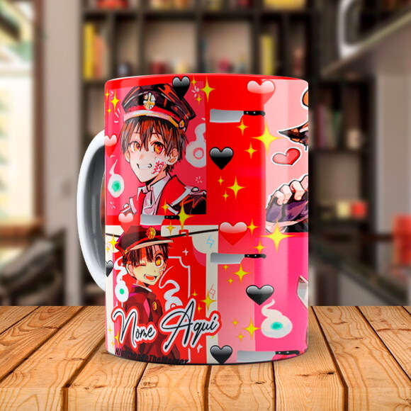 Caneca Anime Toilet-bound Hanako-kun com Nome Personalizado