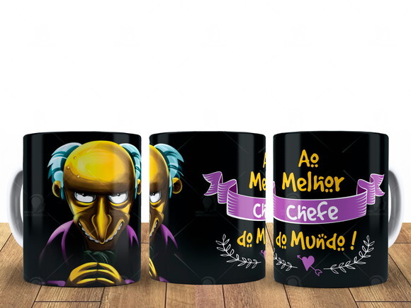 Caneca Ao Melhor Chefe do Mundo + Caixinha Personalizada