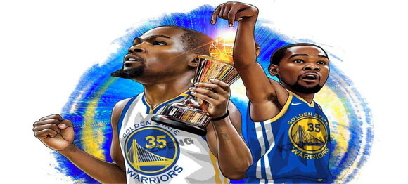 Caneca Basquete NBA Golden State Warriors Kevin Durant #1