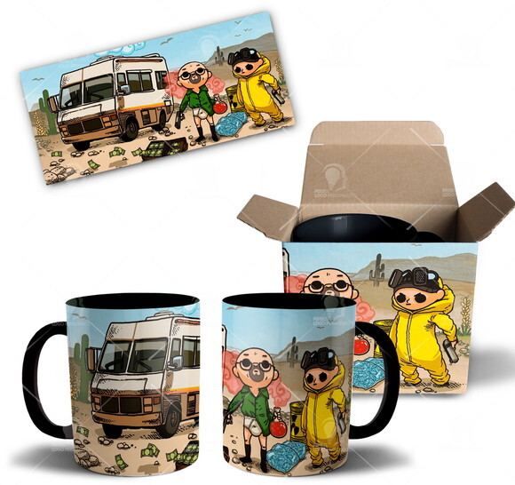 Caneca Breaking Bad série + caixinha personalizada Mod 003