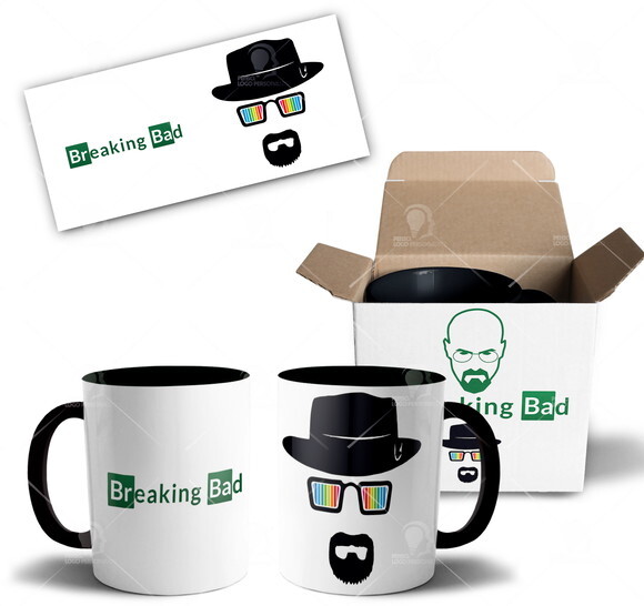 Caneca Breaking Bad série + caixinha personalizada Mod 001