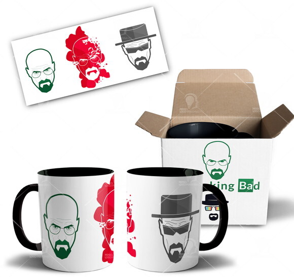 Caneca Breaking Bad série + caixinha personalizada Mod 002