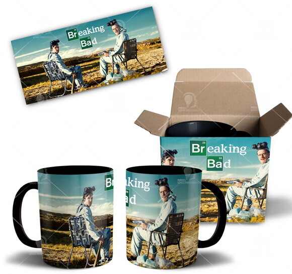 Caneca Breaking Bad série + caixinha personalizada Mod 007