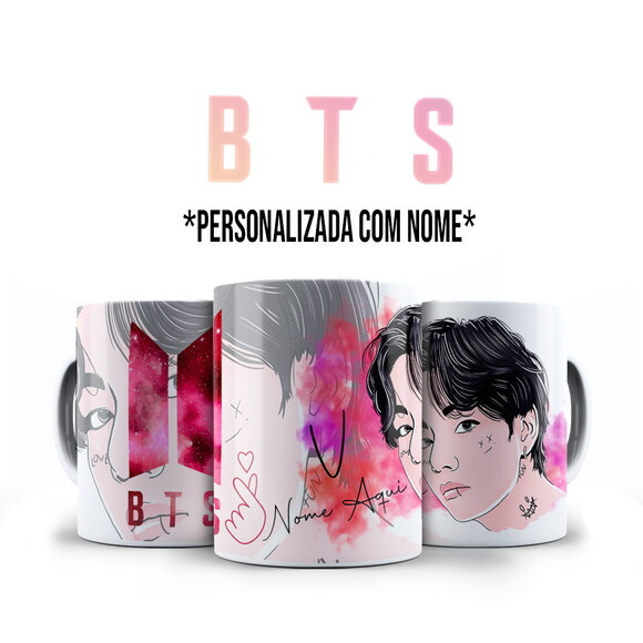 Caneca Bts V + Almofada Personalizada com Nome