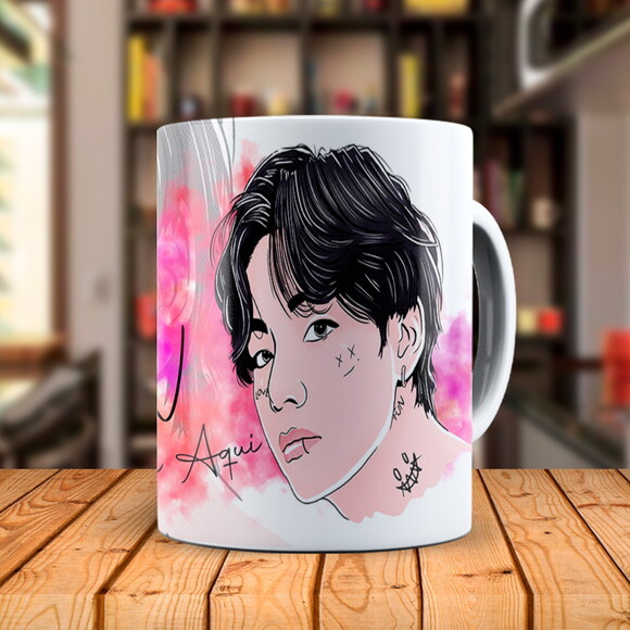 Caneca Bts V + Almofada Personalizada com Nome