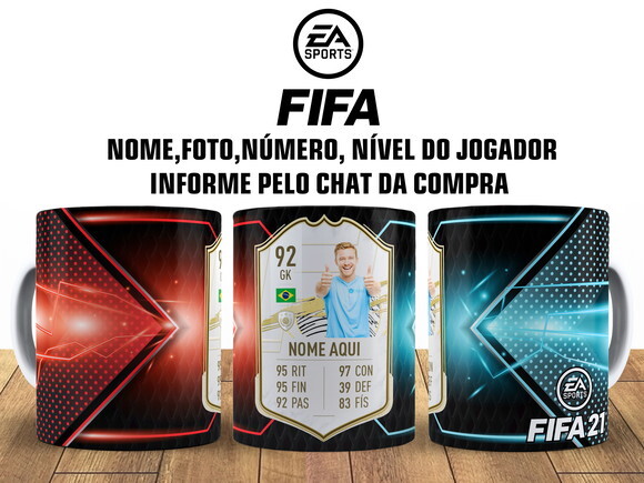 Caneca Card Fifa Personalize do seu Jeito + Caixinha