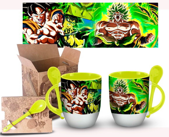 Caneca Com Colher Personalizada Dragon Ball Super Broly #26
