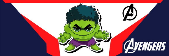 Caneca Com Colher Personalizada Hulk VIngadores Marvel