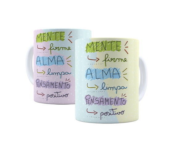 Caneca com Frases Inspiradoras Motivação Mente Firme
