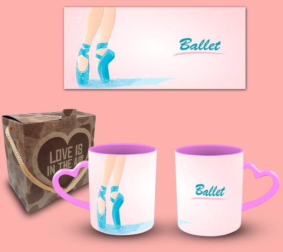 Caneca Coração Personalizada Profissão Bailarina + Cx #