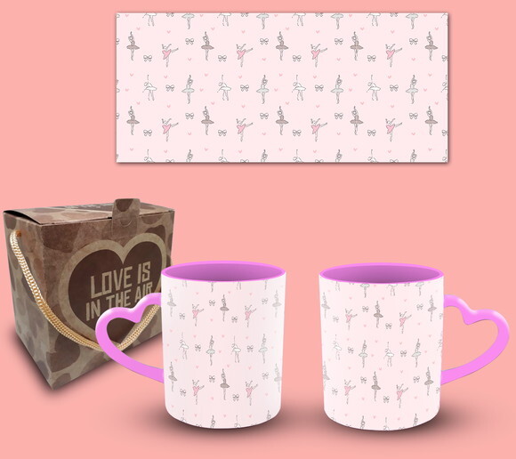 Caneca Coração Personalizada Profissão Bailarina + Cx #