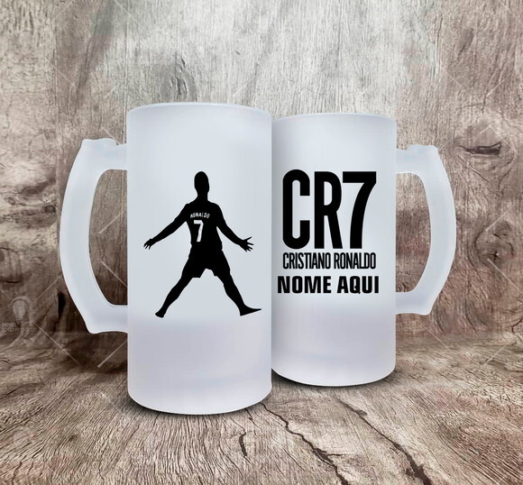 Caneca de Chopp Cristino Ronaldo Cr7 Juventus com Nome
