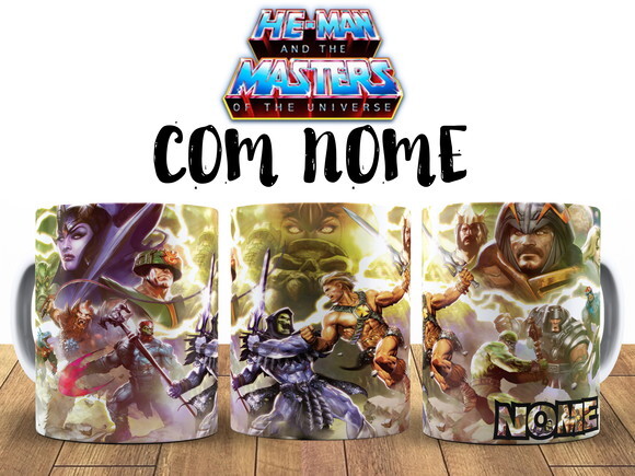 Caneca Desenho He-man com Nome - Mod 001