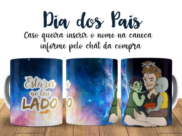 Caneca Dia dos Pais Heróis Guardiões da Galáxia + Caixinha