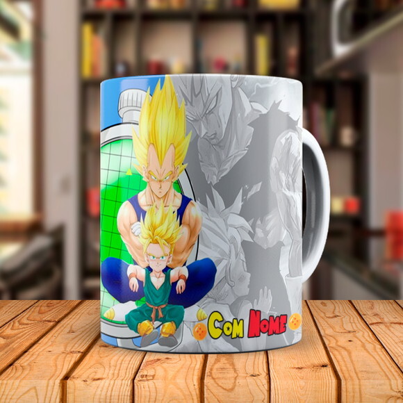 Caneca Dia dos Pais Vegeta Dragon Ball com Nome