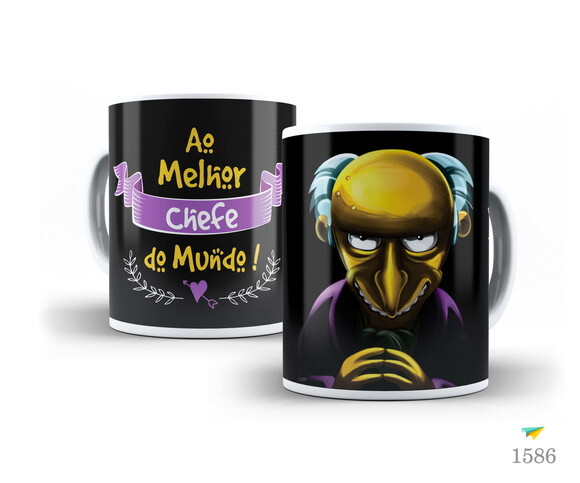 Caneca Divertida Melhor Chefe Do Mundo + Caixinha #1