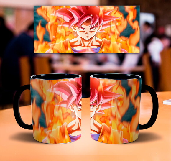 Caneca Dragon Ball Super Goku super saiyajin deus