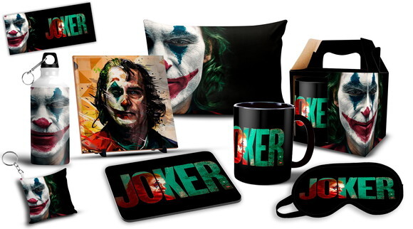Caneca E Almofada + Kit Personalizado Coringa Filme Dc