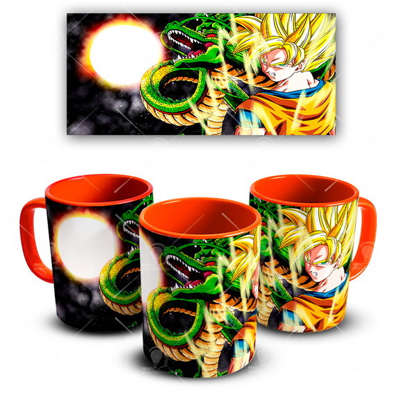 Caneca E Almofada + Kit Personalizado Dragon Ball Z Goku
