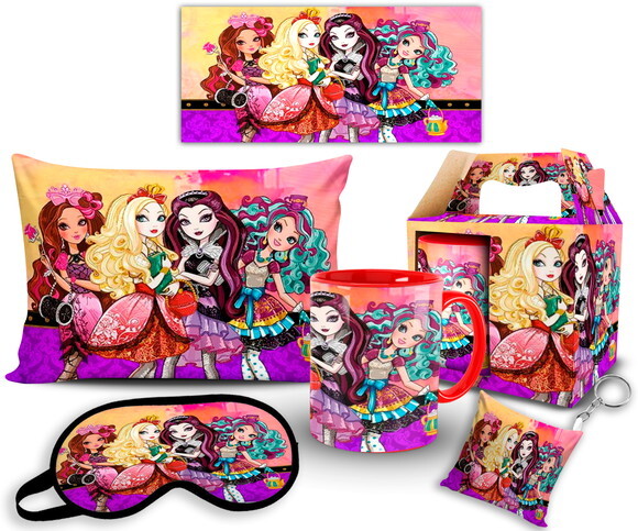 Caneca E Almofada + Kit Personalizado Ever After High