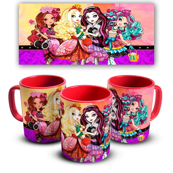 Caneca E Almofada + Kit Personalizado Ever After High