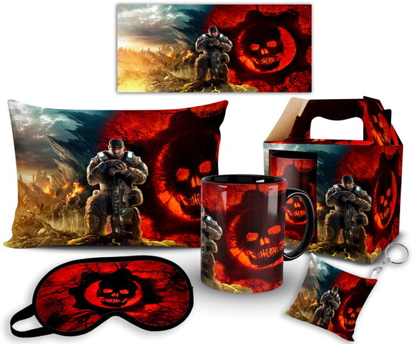 Caneca E Almofada + Kit Personalizado Game Gear Of War!!!!