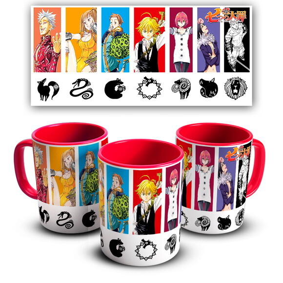 Caneca E Almofada + Kit Personalizado Nanatsu No Taizai
