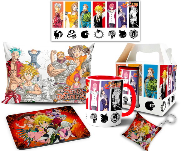 Caneca E Almofada + Kit Personalizado Nanatsu No Taizai