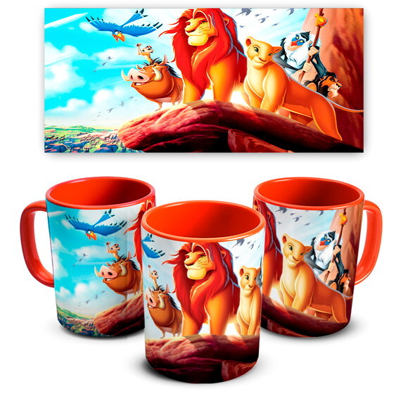 Caneca E Almofada + Kit Personalizado Rei Leão + Caixinha