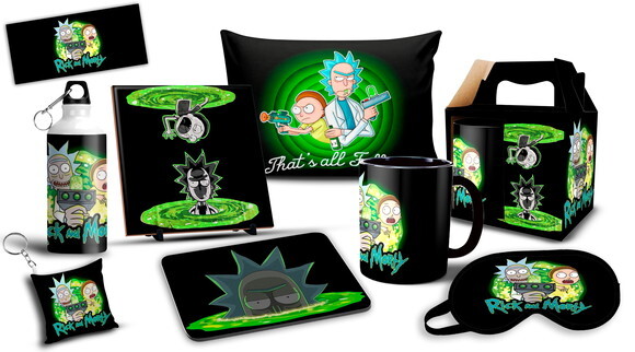 Caneca E Almofada + Kit Personalizado Rick And Morty Netflix