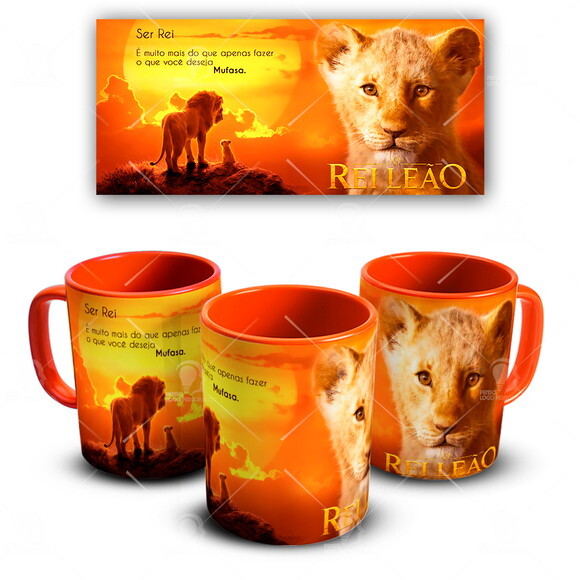 Caneca E Almofada + Kit Personalizado Rei Leão Disney Mufasa