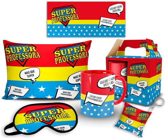 Caneca E Almofada + Kit Personalizado Super Professora!!!